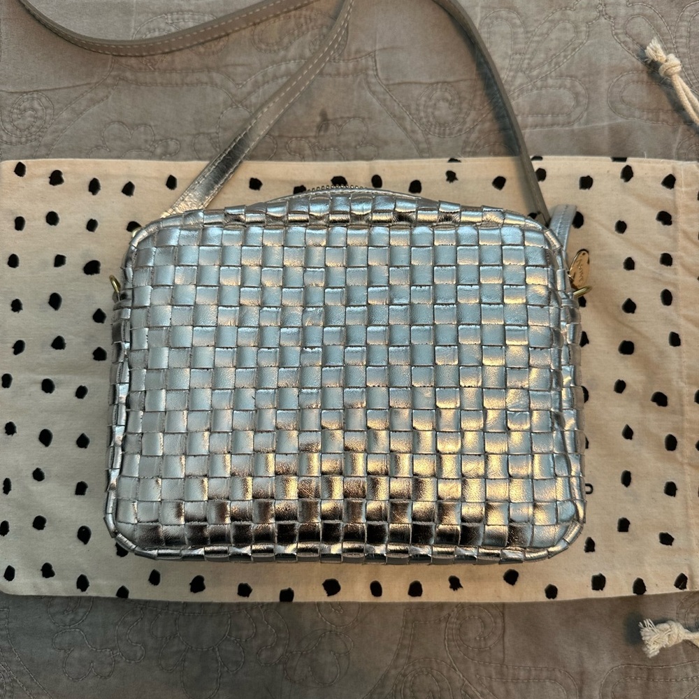 Clare V. Midi Sac Silver Specchio
